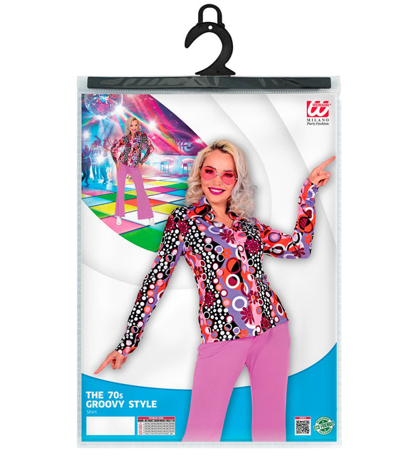 Widmann SRL Disco shirt groovy stijl jaren 70 dames