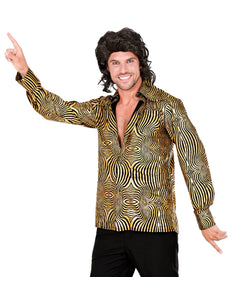 Widmann SRL Disco shirt jaren 70 goud heren