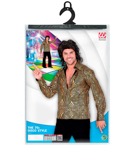Widmann SRL Disco shirt jaren 70 goud heren