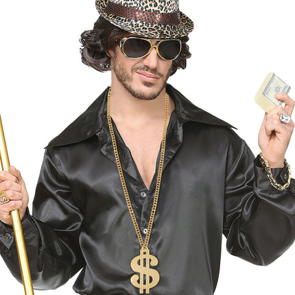 Widmann SRL Dollar ketting goud gangster