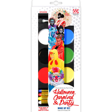 Widmann SRL Doos make-up 6 kleuren 30gr