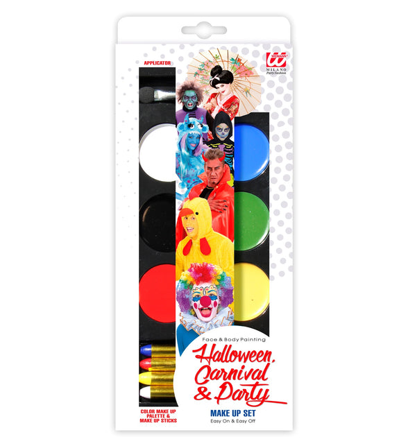 Widmann SRL Doos make-up 6 kleuren 30gr