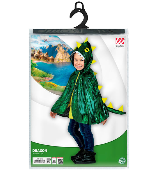 Widmann SRL Draken cape groen kinderen