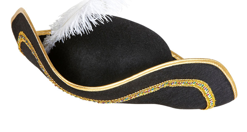 Widmann SRL Driesteek hoed met veer zwart