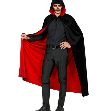 Widmann SRL Dubbelzijdige cape rood zwart