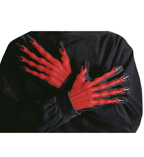 Widmann SRL Duivel handschoenen rood 3d