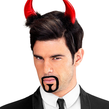 Widmann SRL Duivel hoorntjes haarband metallic