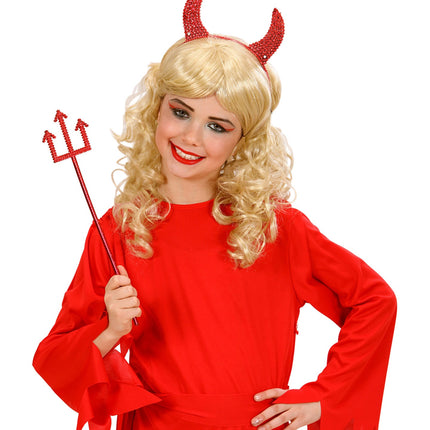 Widmann SRL Duivel oren met drietand glitter