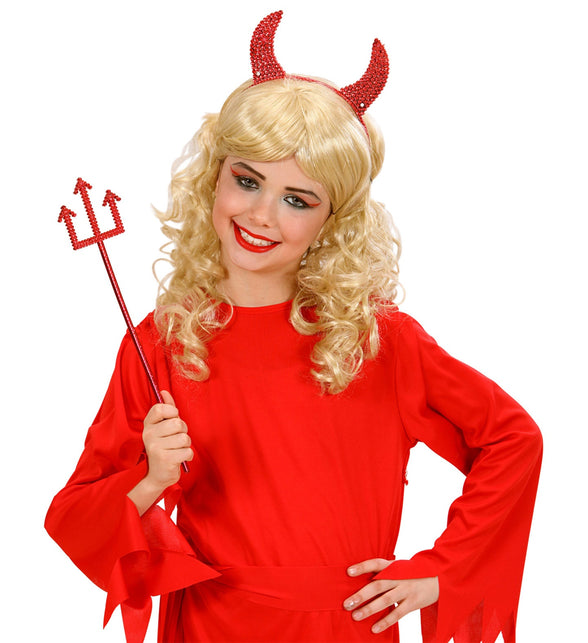 Widmann SRL Duivel oren met drietand glitter