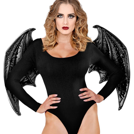 Widmann SRL Duivel vleugels vleermuis zwart plastic