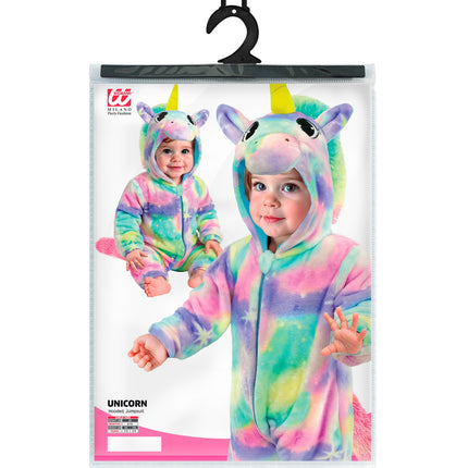 Widmann SRL Eenhoorn kostuum pluche fluweel regenboog