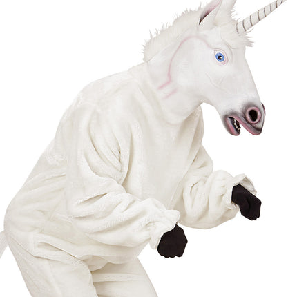 Widmann SRL Eenhoorn masker met pluche haren