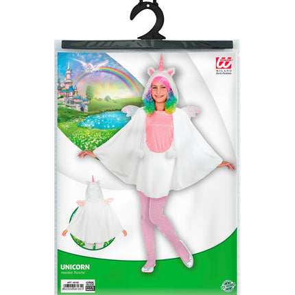 Widmann SRL Eenhoorn poncho met muts kinderen