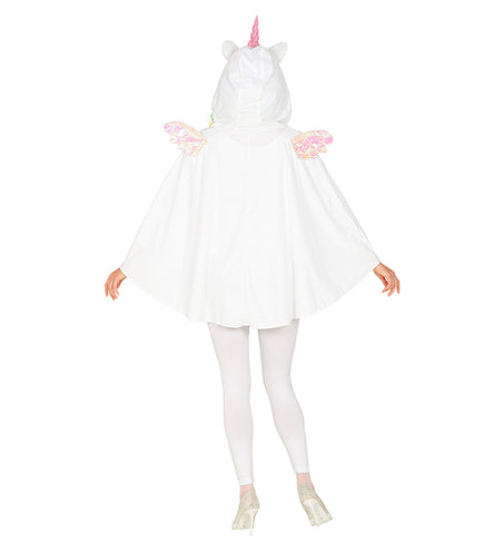 Widmann SRL Eenhoorn poncho met muts volwassenen