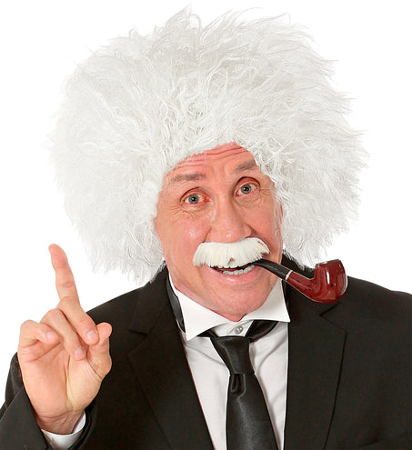 Widmann SRL Einstein pruik professor wit met snor