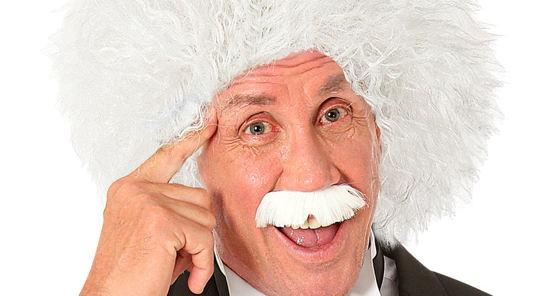 Widmann SRL Einstein pruik professor wit met snor