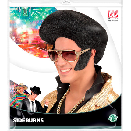 Widmann SRL Elvis bakkebaarden rock 'n roll zwart