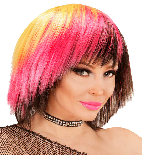 Widmann SRL Emo rocker pruik voor meiden