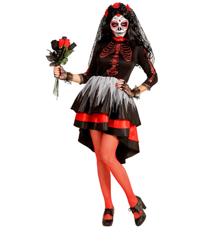 Widmann SRL Enge Bruid Dia De Los Muertos jurk