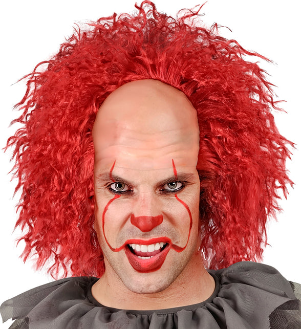 Widmann SRL Enge clownspruik met rood haar