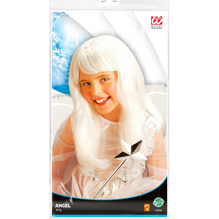 Widmann SRL Engel pruik wit kind