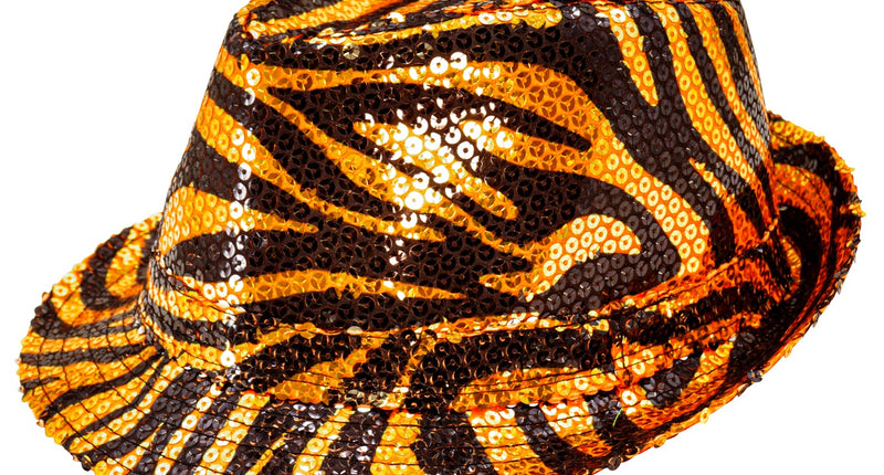 Widmann SRL Fedora pailletten tijger print hoed