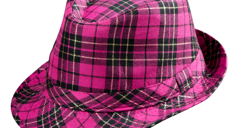 Widmann SRL Fedora Rose Met Tartan Print