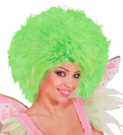 Widmann SRL Fee pruik neon groen volwassenen