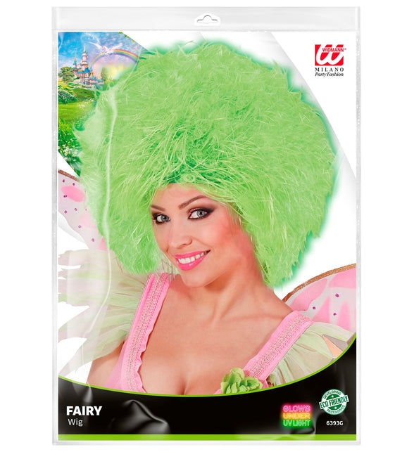 Widmann SRL Fee pruik neon groen volwassenen