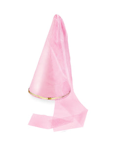 Widmann SRL Feeënhoed roze met sluier kind