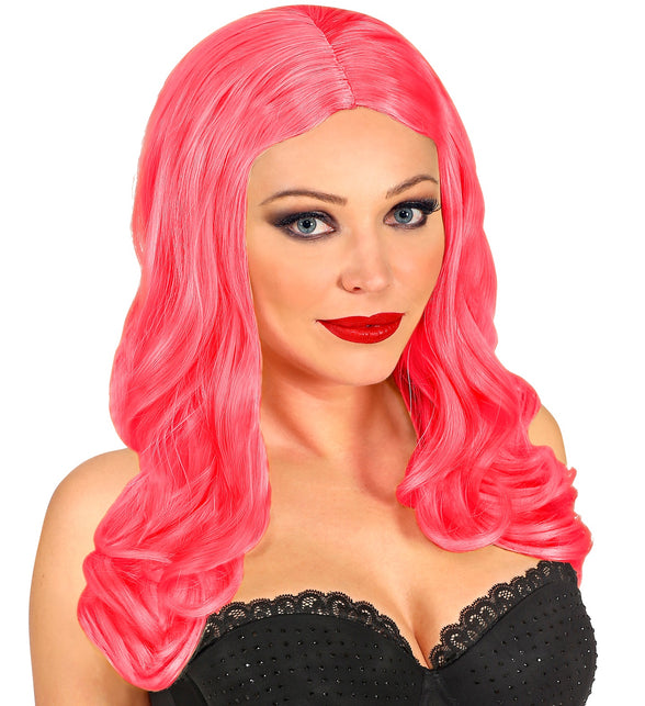 Widmann SRL Felroze lange pruik roxy