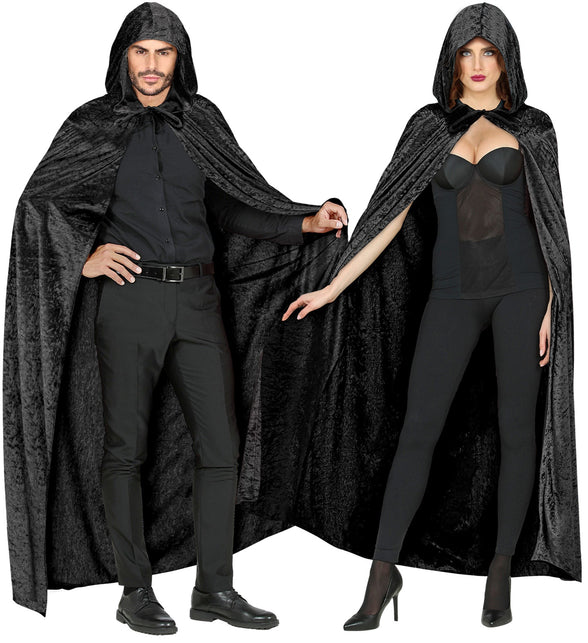 Widmann SRL Fluwelen zwarte cape 150cm luxe