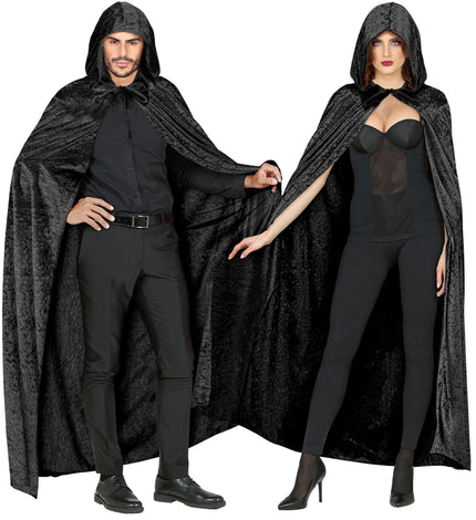 Widmann SRL Fluwelen zwarte cape 150cm luxe