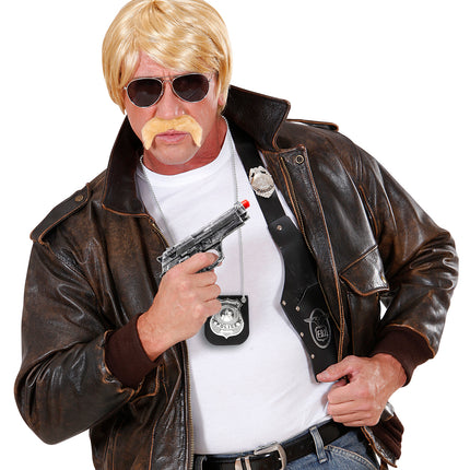 Widmann SRL Foam latex pistool zwart 19cm