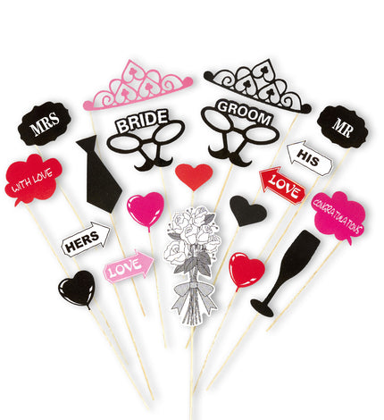 Widmann SRL Foto booth accessoires bruid en bruidegom