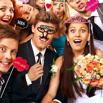 Widmann SRL Foto booth accessoires bruid en bruidegom