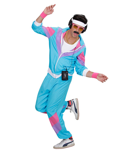 Widmann SRL Fout trainingspak Blauw New kids jaren 80 volwassenen