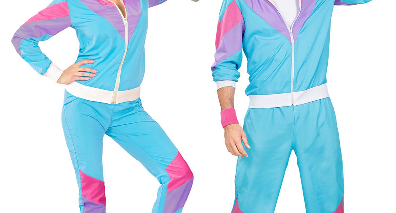 Widmann SRL Fout trainingspak Blauw New kids jaren 80 volwassenen