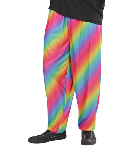 Widmann SRL Foute disco broek regenboog print
