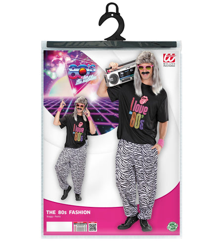 Widmann SRL Foute discobroek zebra print