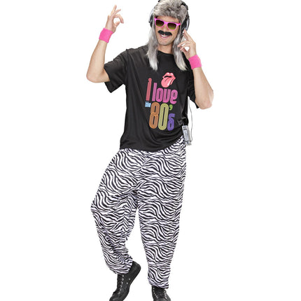 Widmann SRL Foute discobroek zebra print