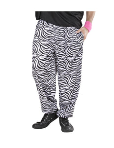 Widmann SRL Foute discobroek zebra print