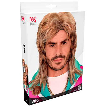 Widmann SRL Foute pruik met matje bruin