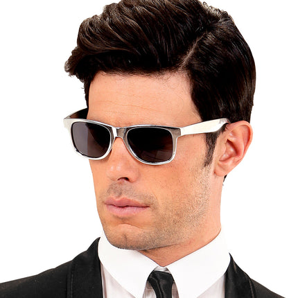 Widmann SRL Foute zilveren bril karakter