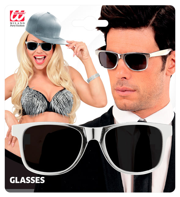 Widmann SRL Foute zilveren bril karakter