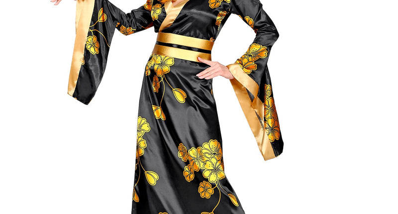 Widmann SRL Geisha jurk gouden bloemen