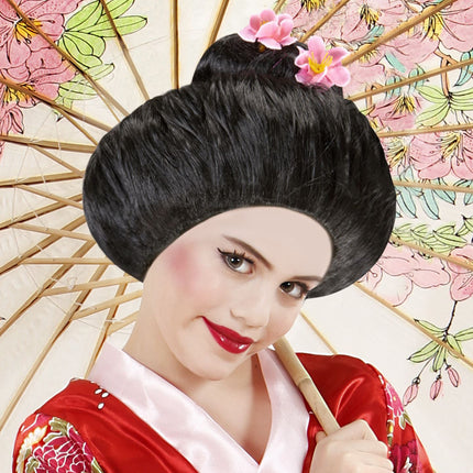 Widmann SRL Geisha pruik kind voor Japanse kleding