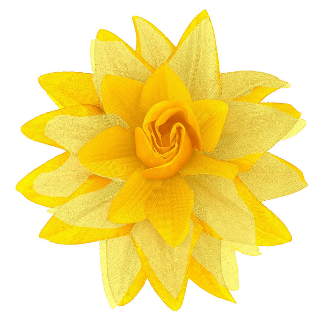 Widmann SRL Gele bloemen haarclip met glitters