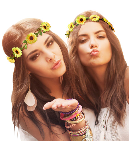 Widmann SRL Gele bloemen hoofdbandjes