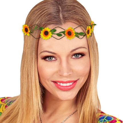 Widmann SRL Gele bloemen hoofdbandjes